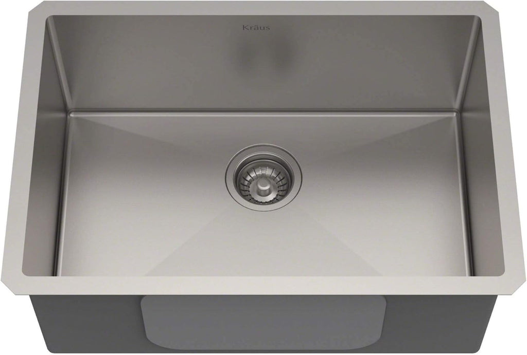 KRAUS Standart PRO 28-Inch 16 Gauge Undermount Single Bowl Stainless Steel Kitchen Sink, KHU100-28