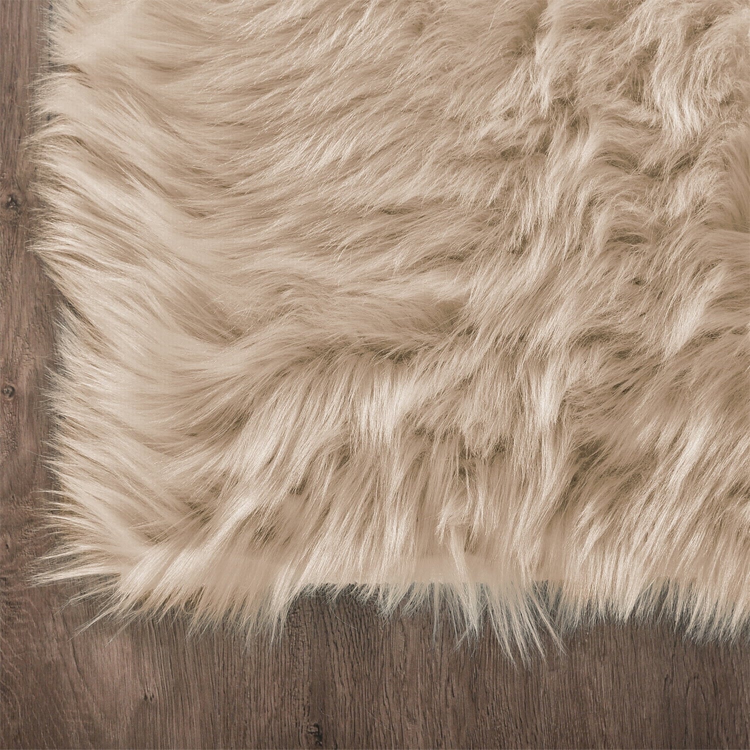 Beige Rug for Living Room Faux Fur Rug 5X7 Fluffy Rug Washable Sheepskin Rug for Bedroom Bedside Dorm Luxury Home Décor, Rectangle