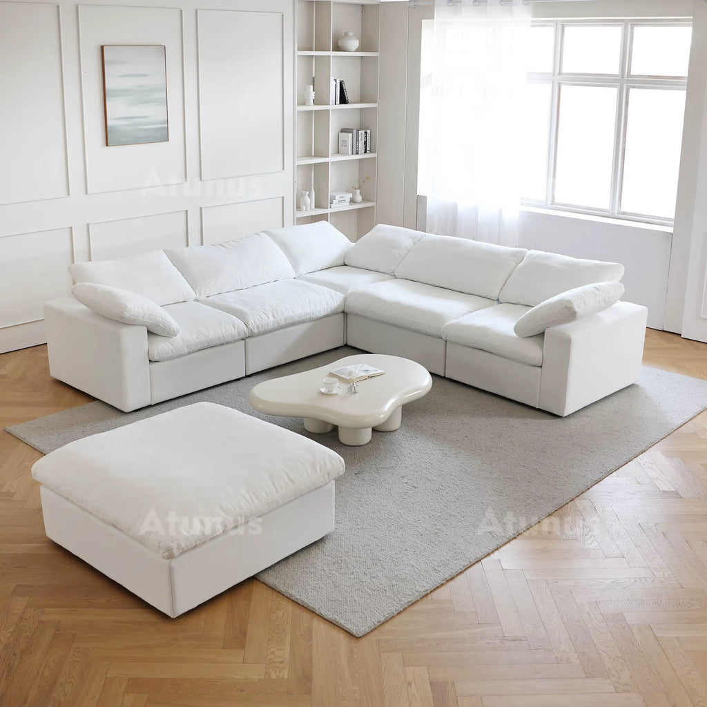 ATUNUS USA in Stock Drop Shipping Cloud Sofa Living Room Furniture Nordic Black White Grey Modular Sectional Couch Sofa Set