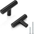 10 Pack| 2 Inch Flat Black Kitchen Cabinet T Bar Knobs Single Hole Modern Bedroom Dresser Pull Kitchen Cabinet Handles
