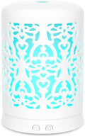 Essential Oil Diffusers Aromatherapy Humidifier: White Ceramic Aroma Infuser for Home Bedroom Office Desk,100Ml Diffuser for Room, Small Ultrasonic Machine Waterless Auto-Off