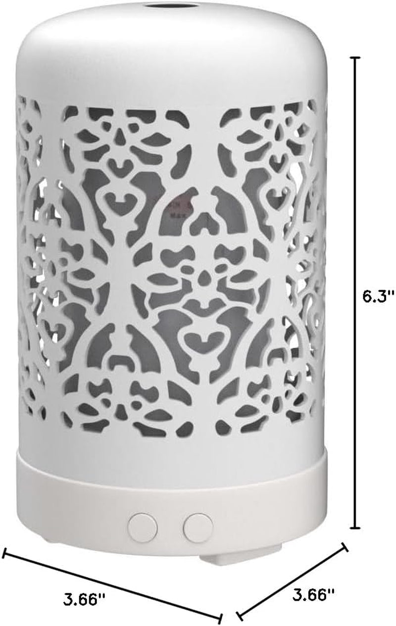 Essential Oil Diffusers Aromatherapy Humidifier: White Ceramic Aroma Infuser for Home Bedroom Office Desk,100Ml Diffuser for Room, Small Ultrasonic Machine Waterless Auto-Off