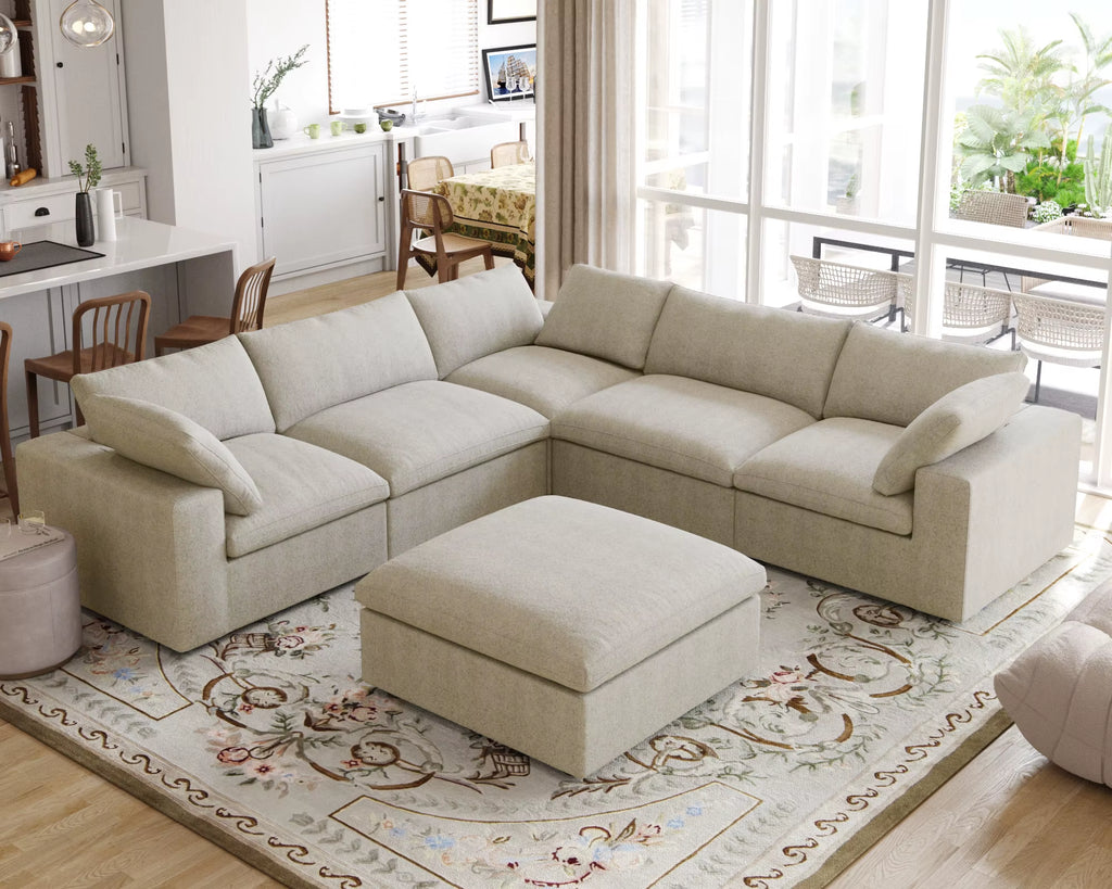 ATUNUS USA in Stock Drop Shipping Cloud Sofa Living Room Furniture Nordic Black White Grey Modular Sectional Couch Sofa Set