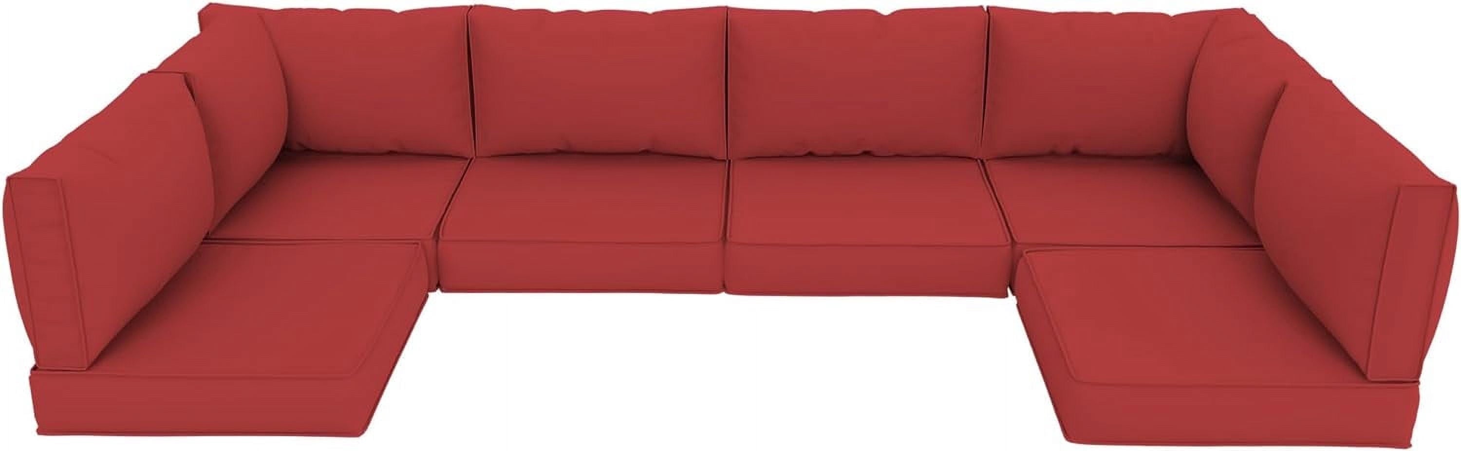 Outdoor Cushions for Patio Furniture Replacement, Patio Furniture Cushions, Deep Seat Patio Cushions, Patio Seat Cushions for Outdoor Sectional (Red)