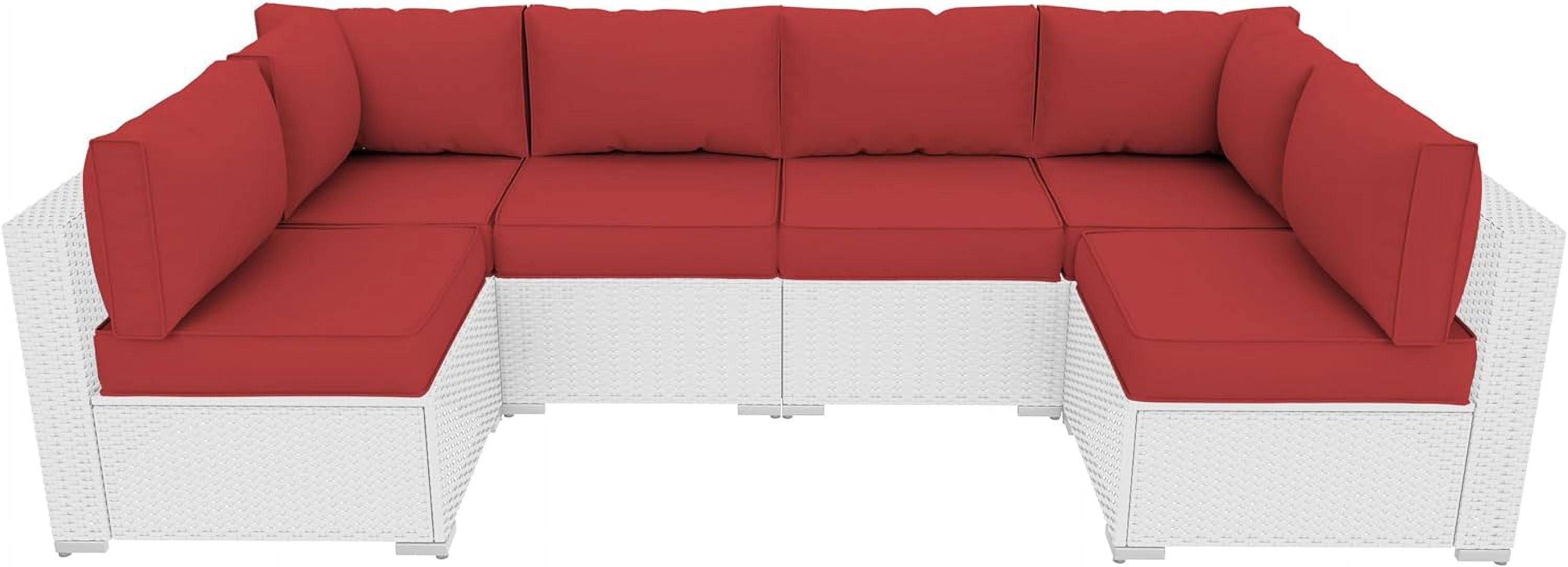 Outdoor Cushions for Patio Furniture Replacement, Patio Furniture Cushions, Deep Seat Patio Cushions, Patio Seat Cushions for Outdoor Sectional (Red)