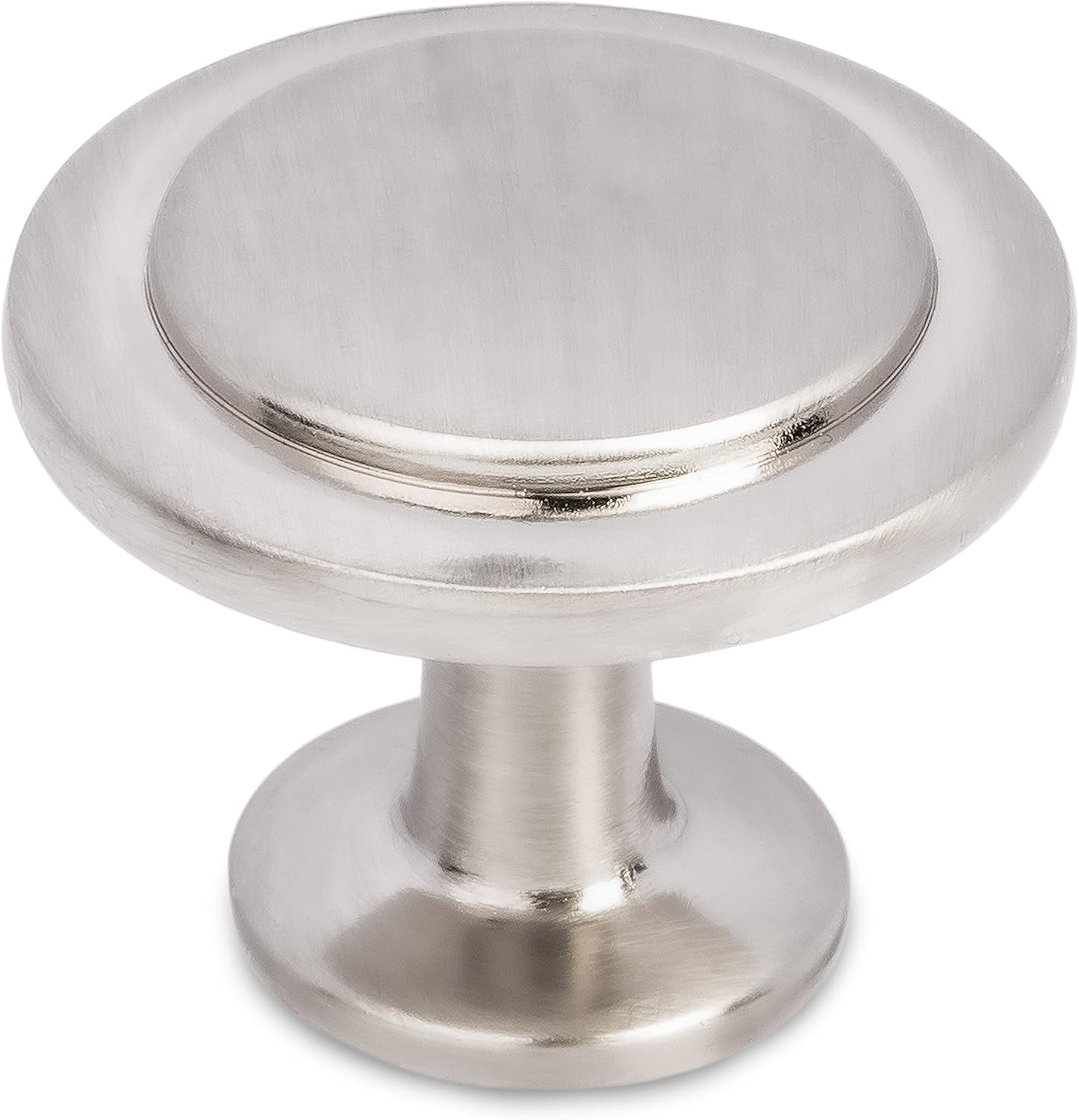 Satin Nickel Kitchen Cabinet Knobs - 1 1/4 Inch round Drawer Handles - 30 Pack of Kitchen Cabinet Hardware